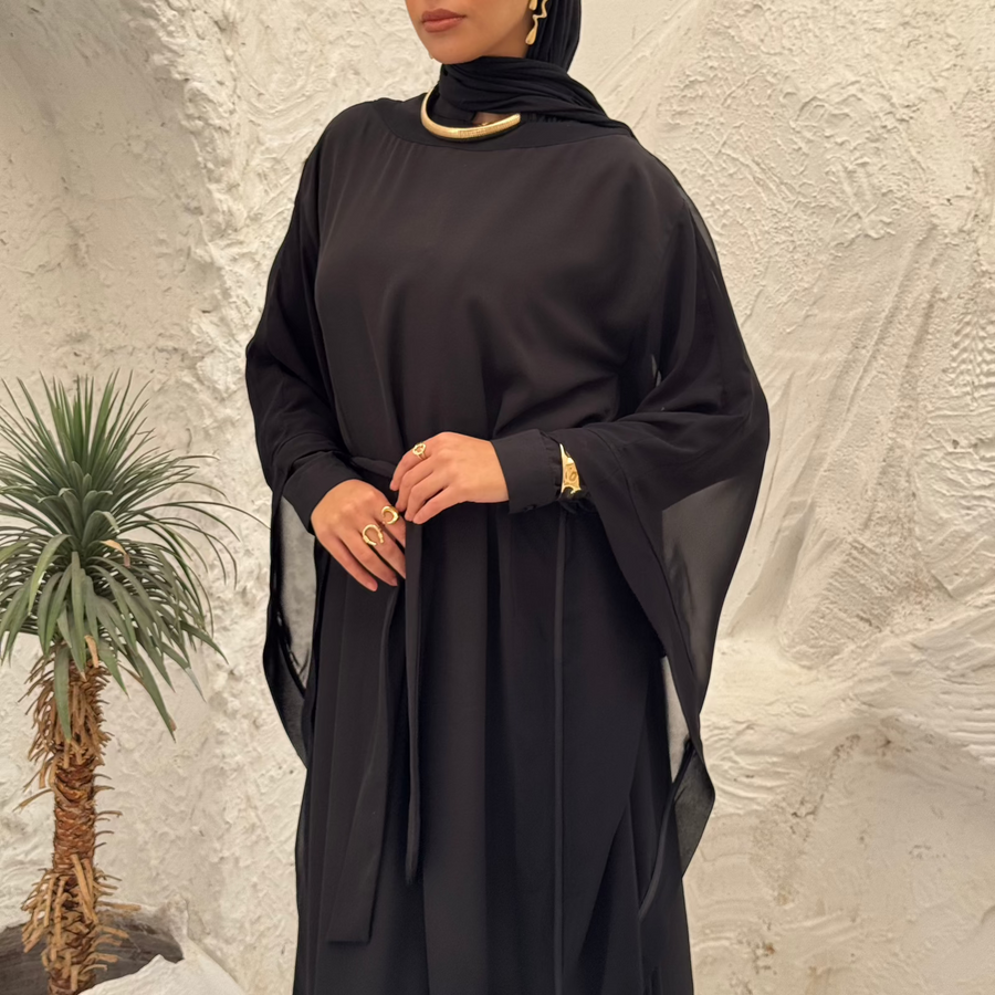 Rawnak Abaya Black - AB Essential Women Wear