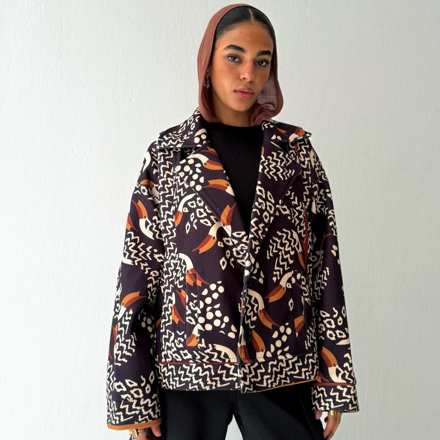 Tropical Black Jacket - AB Essential Women Wear