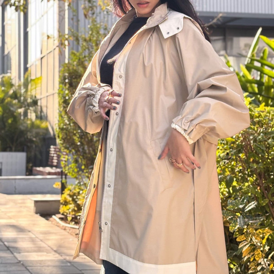 Windbreaker Coat Beige - AB Essential Women Wear