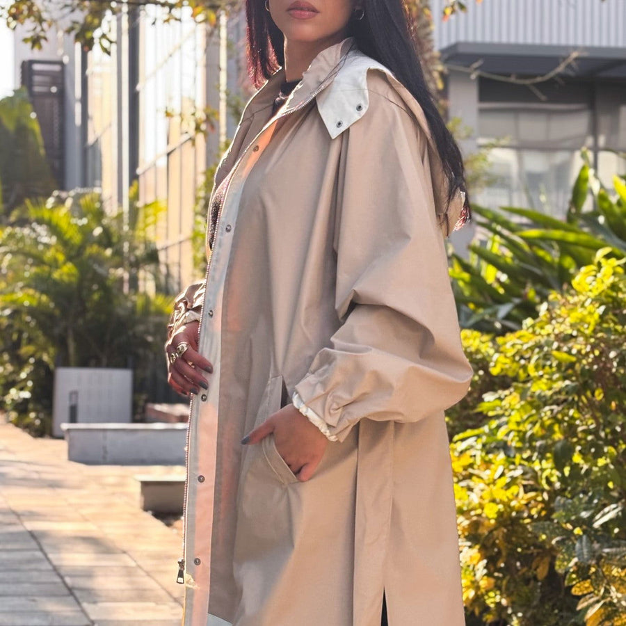 Windbreaker Coat Beige - AB Essential Women Wear