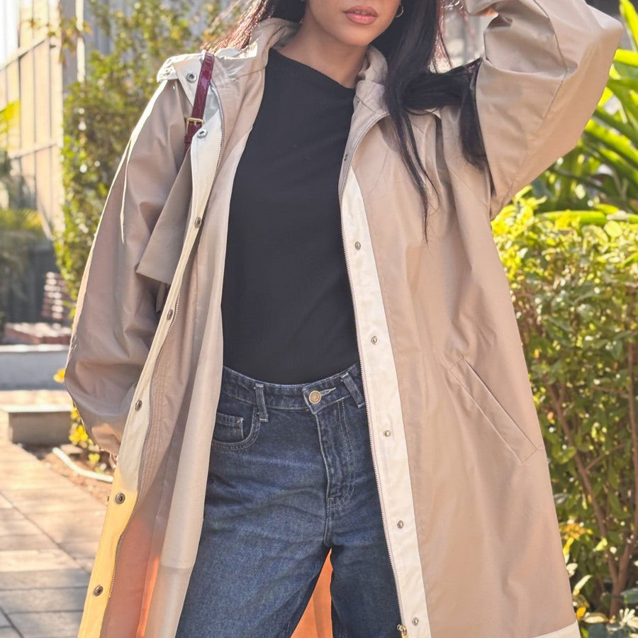 Windbreaker Coat Beige - AB Essential Women Wear