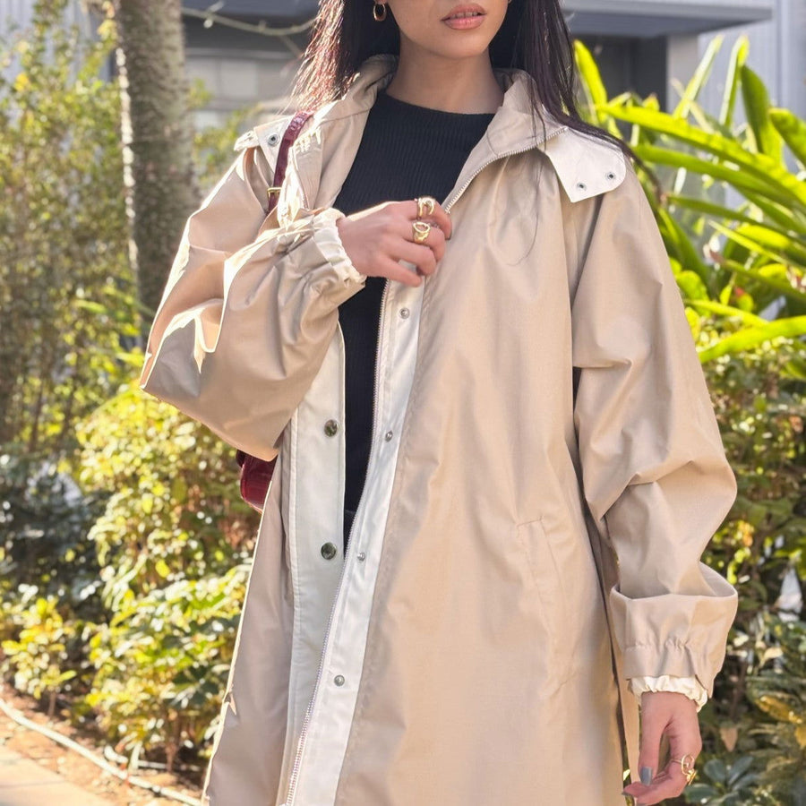 Windbreaker Coat Beige - AB Essential Women Wear