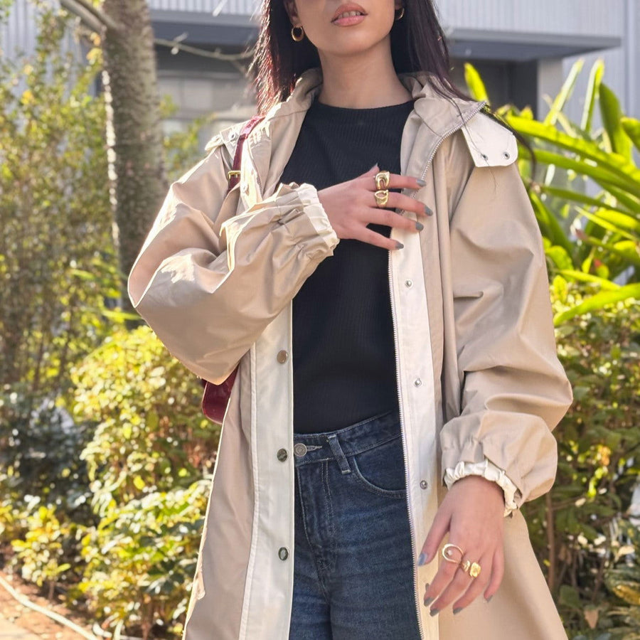 Windbreaker Coat Beige - AB Essential Women Wear