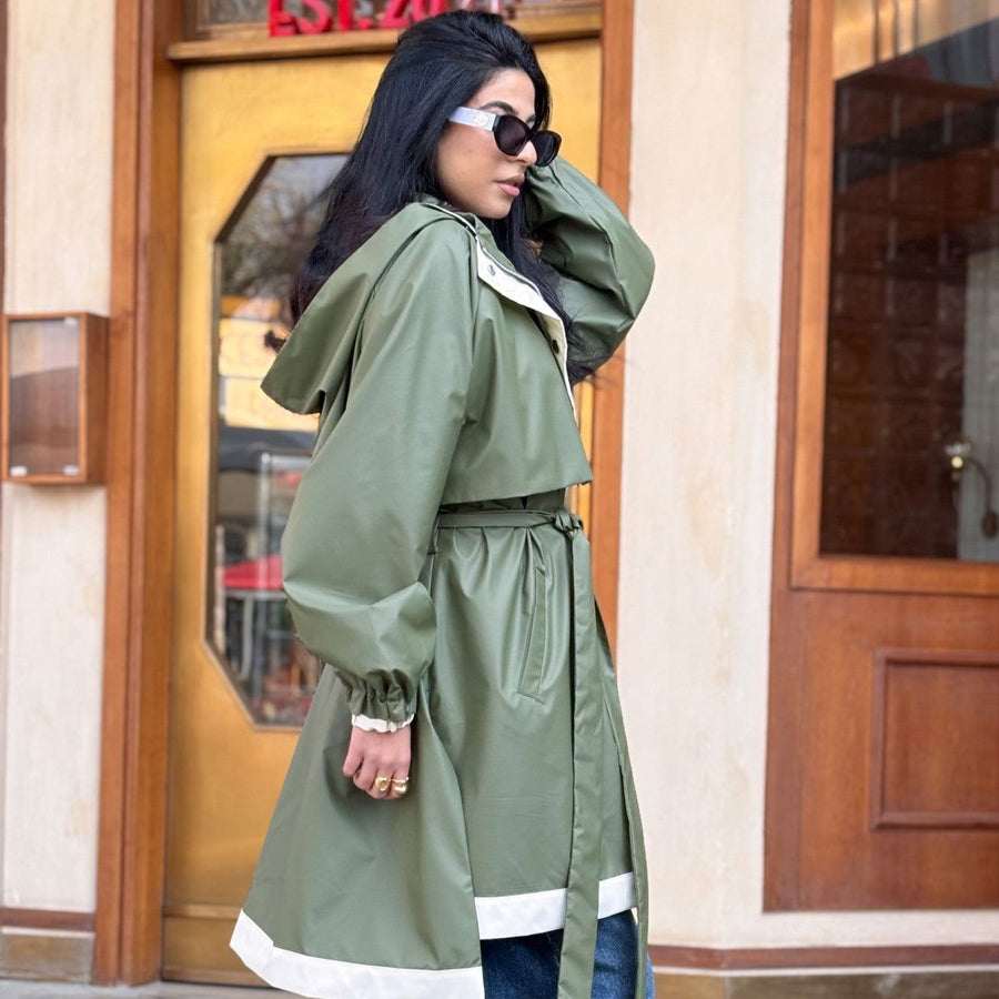 Windbreaker Coat Olive - AB Essential Women Wear