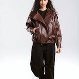 Main Leather Jacket Burgundy