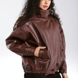 Main Leather Jacket Burgundy