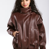 Main Leather Jacket Burgundy