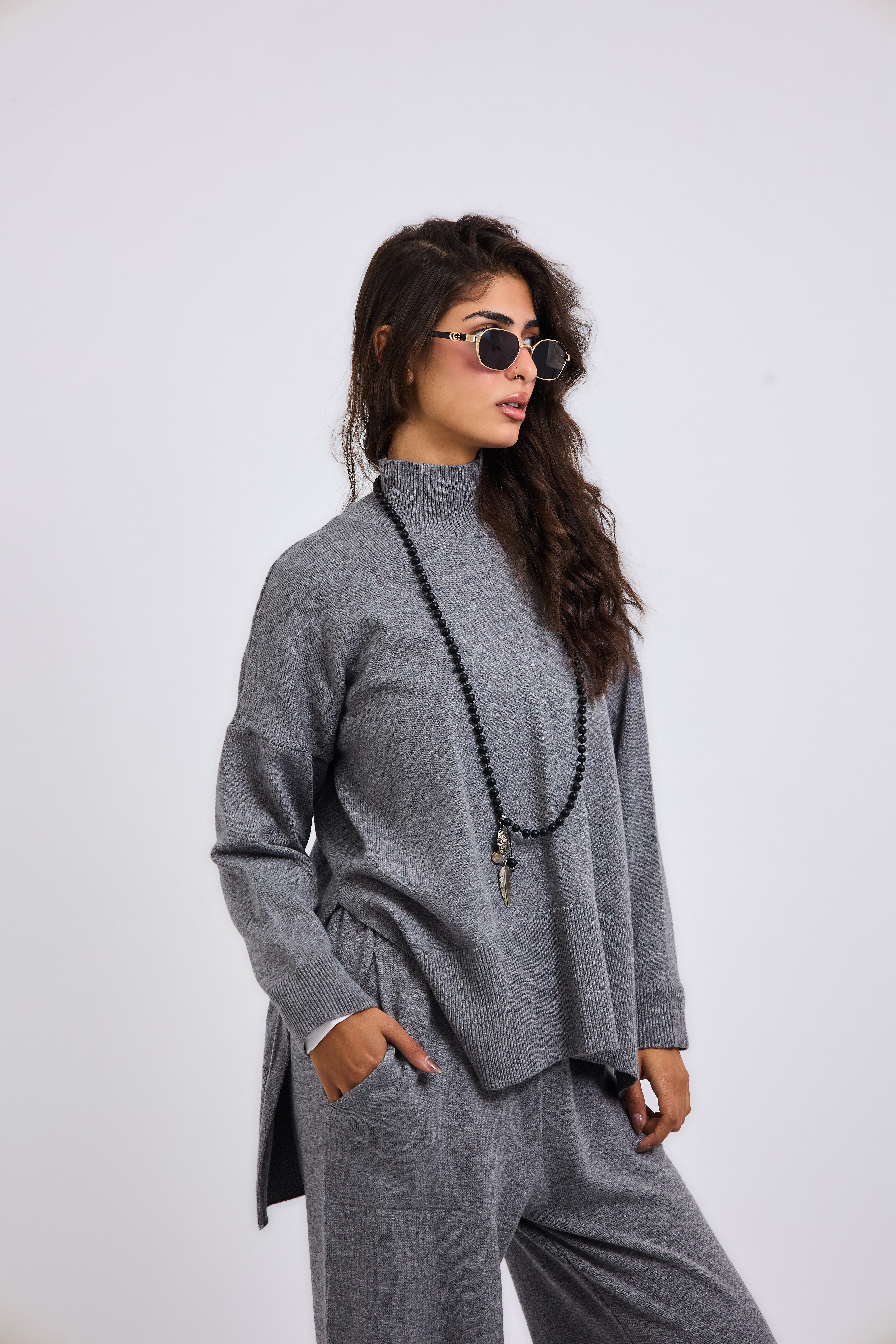 Baby Knit Set Grey - AB ESSENTIALS