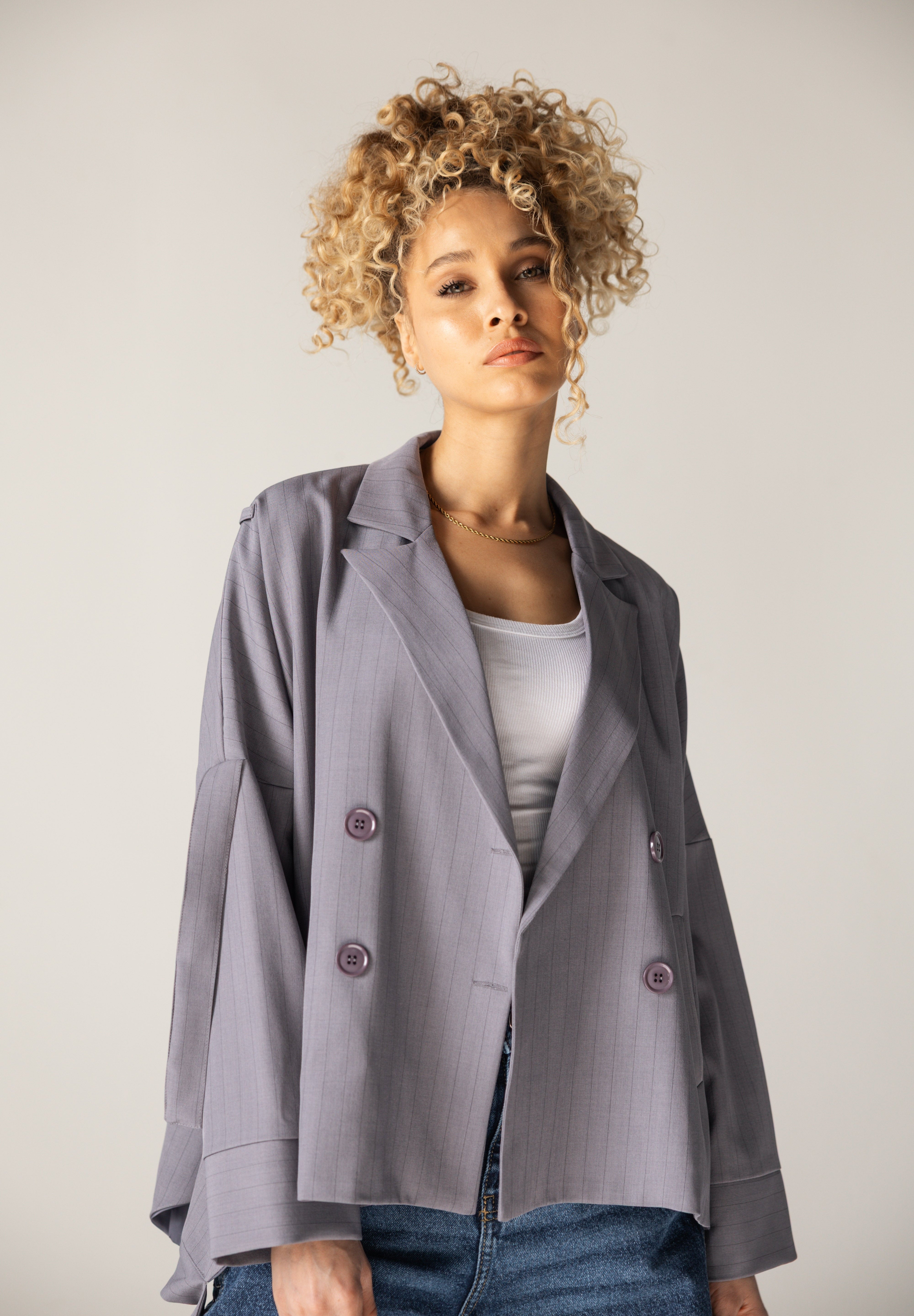 Bestie Blazer Grey - AB ESSENTIALS