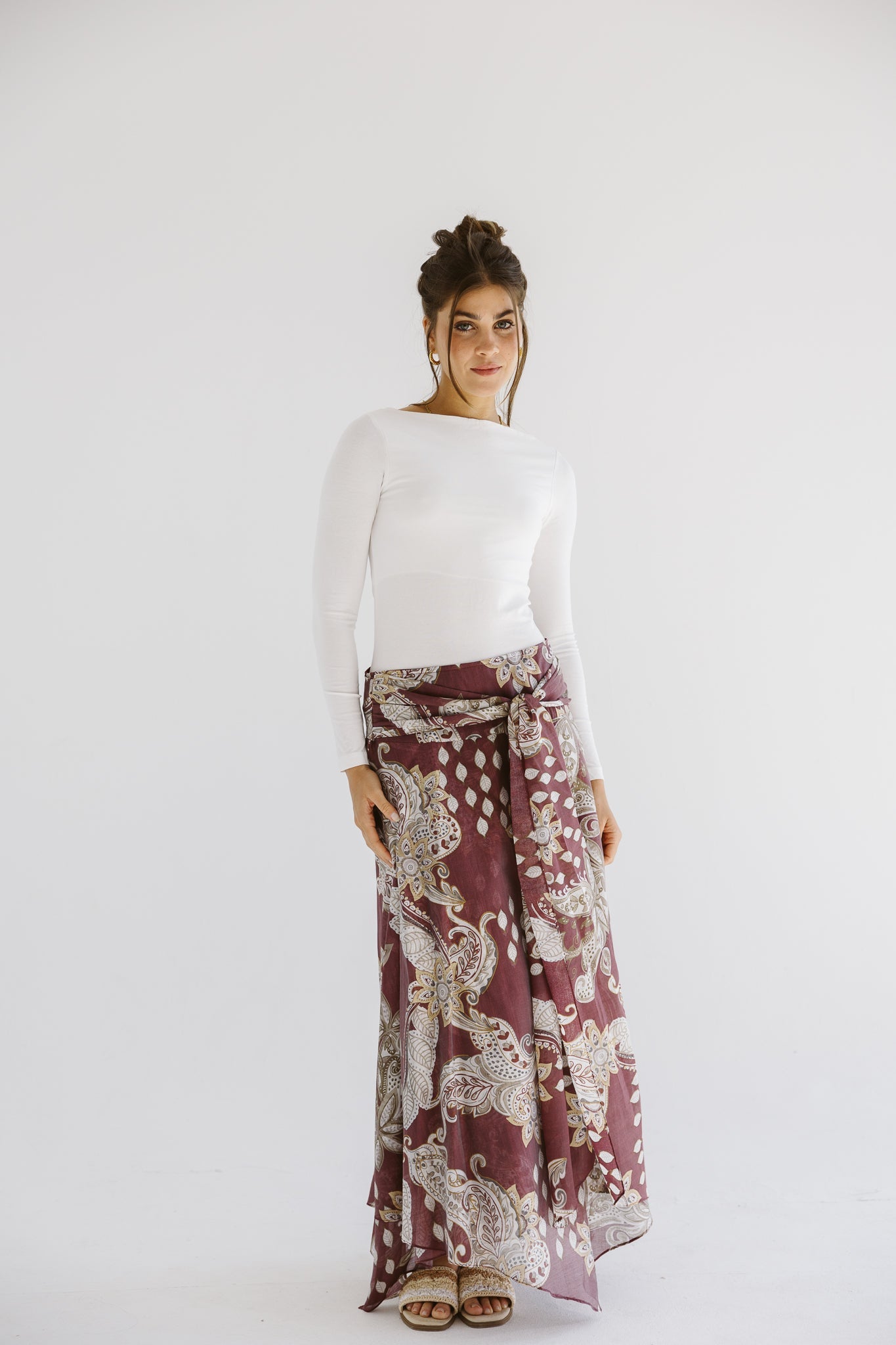 Boho Skirt Burgundy - AB ESSENTIALS