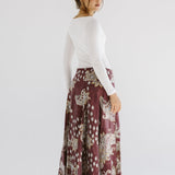 Boho Skirt Burgundy - AB ESSENTIALS