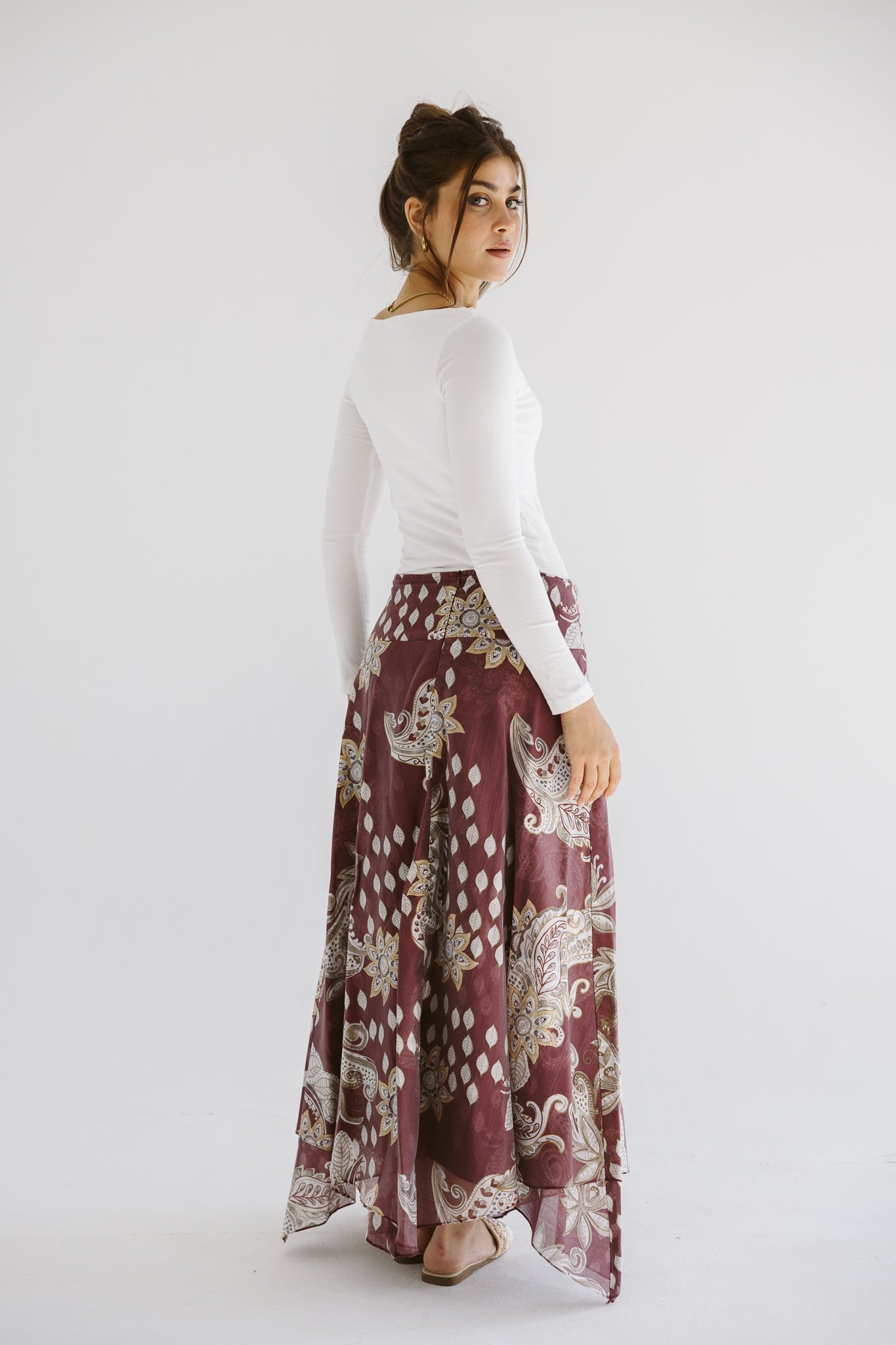 Boho Skirt Burgundy - AB ESSENTIALS