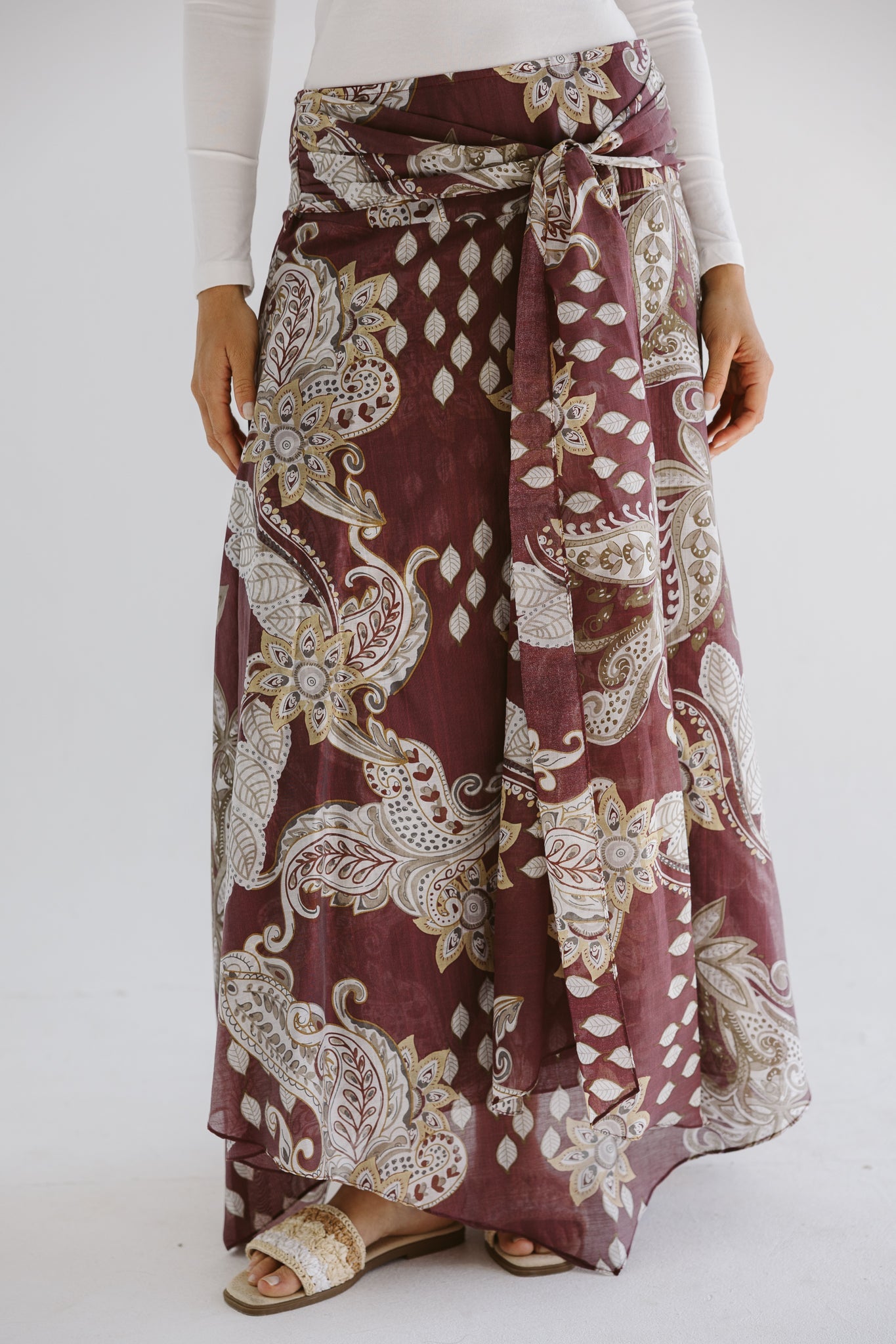 Boho Skirt Burgundy - AB ESSENTIALS