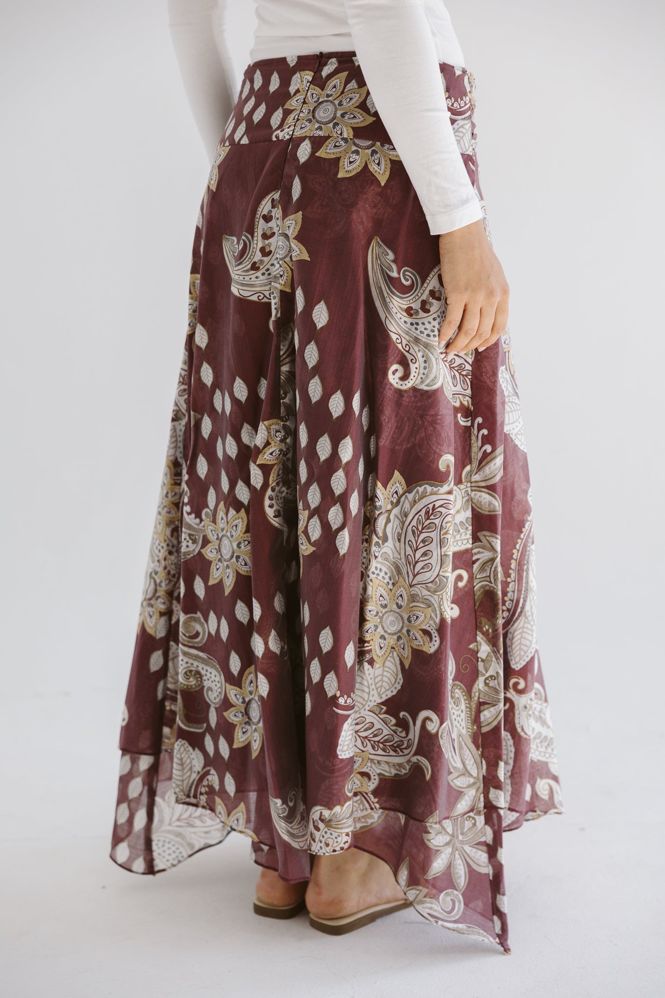 Boho Skirt Burgundy - AB ESSENTIALS
