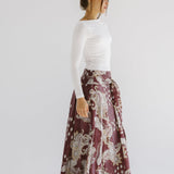Boho Skirt Burgundy - AB ESSENTIALS