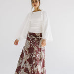 Boho Skirt Burgundy - AB ESSENTIALS