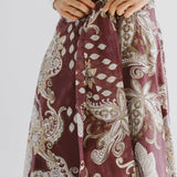 Boho Skirt Burgundy - AB ESSENTIALS