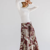 Boho Skirt Burgundy - AB ESSENTIALS