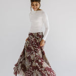 Boho Skirt Burgundy - AB ESSENTIALS