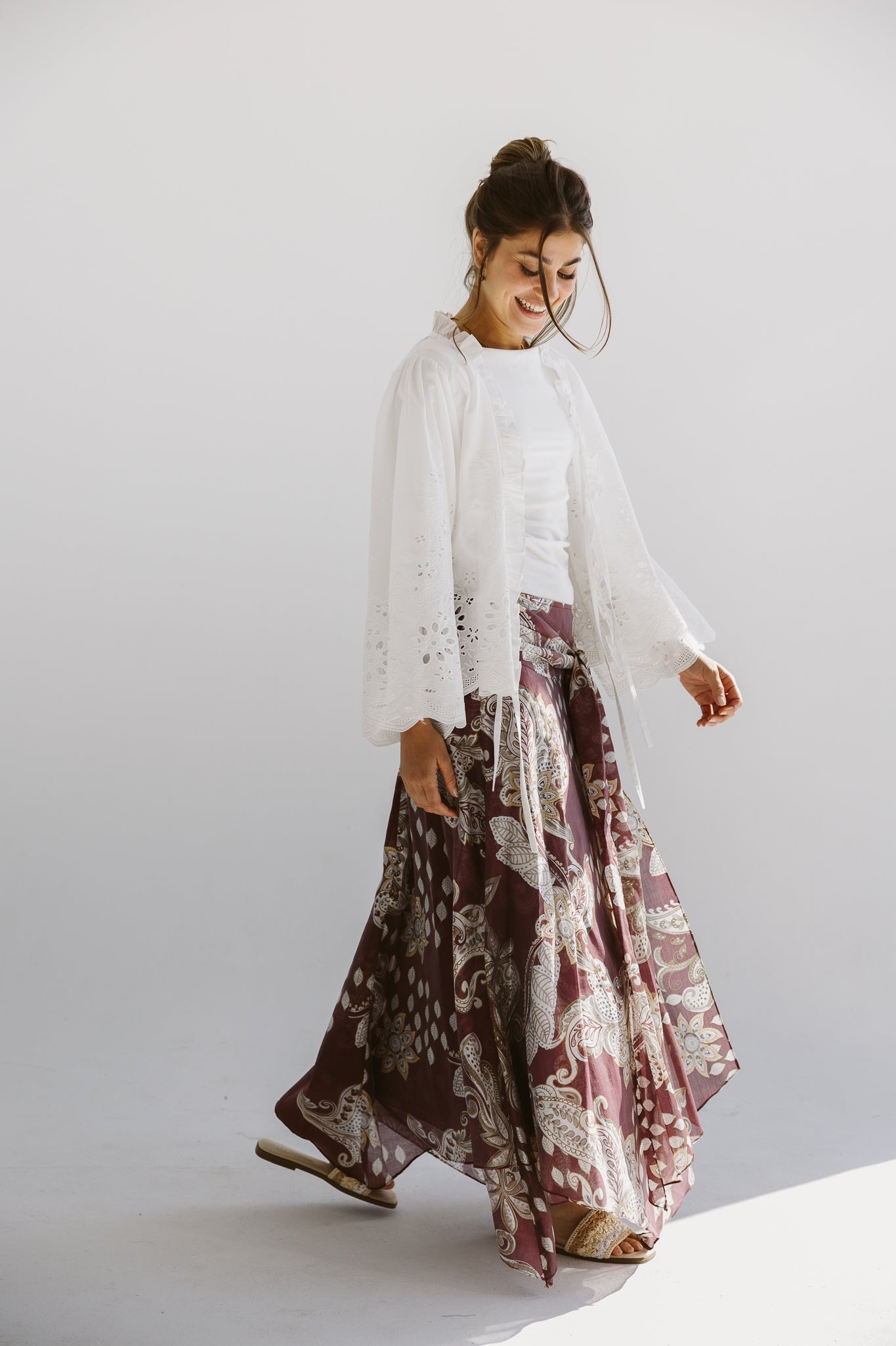 Boho Skirt Burgundy - AB ESSENTIALS
