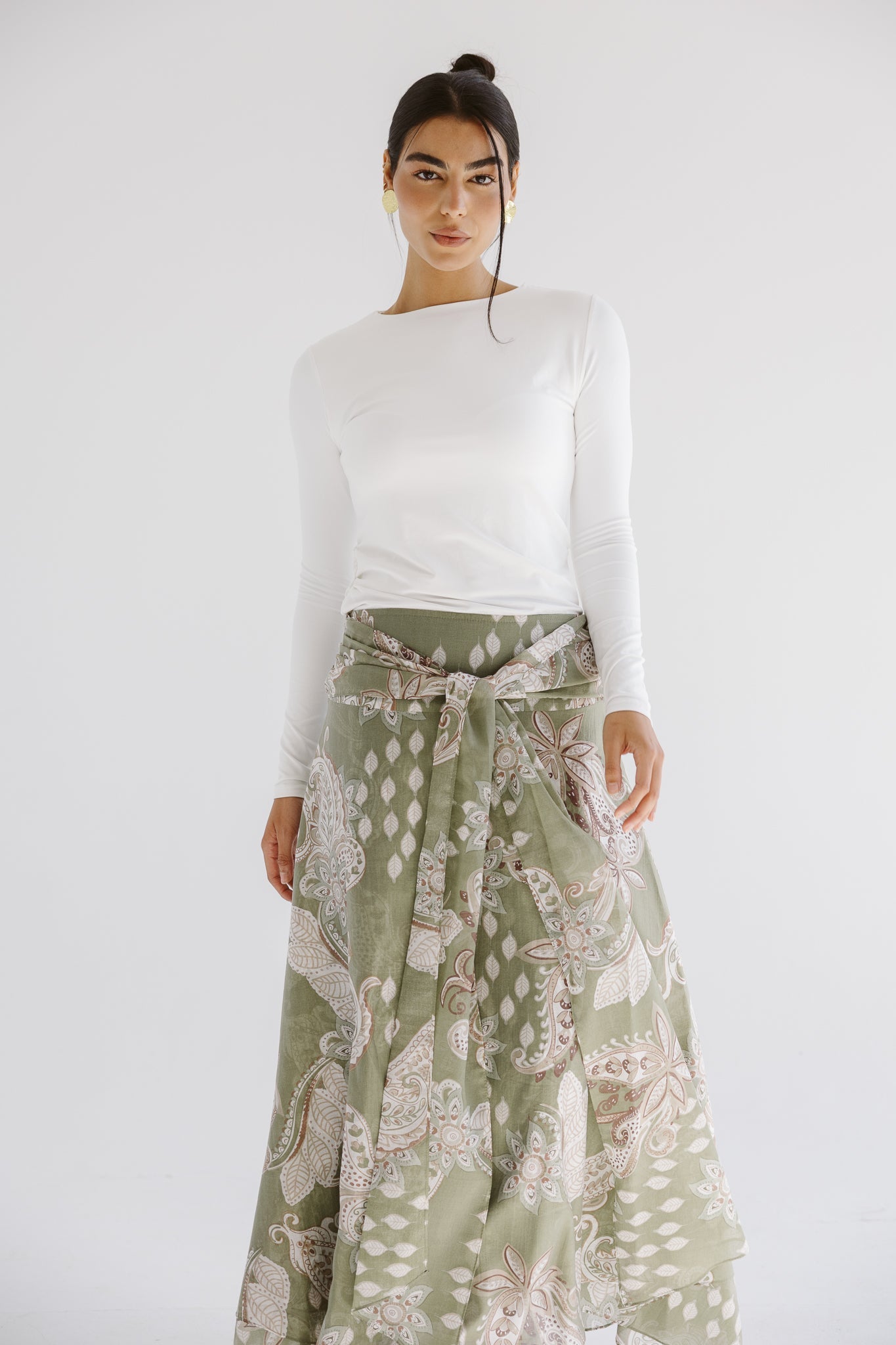 Boho Skirt Olive - AB ESSENTIALS