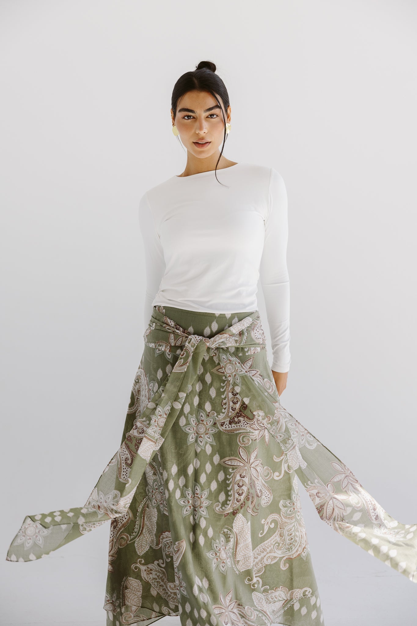 Boho Skirt Olive - AB ESSENTIALS