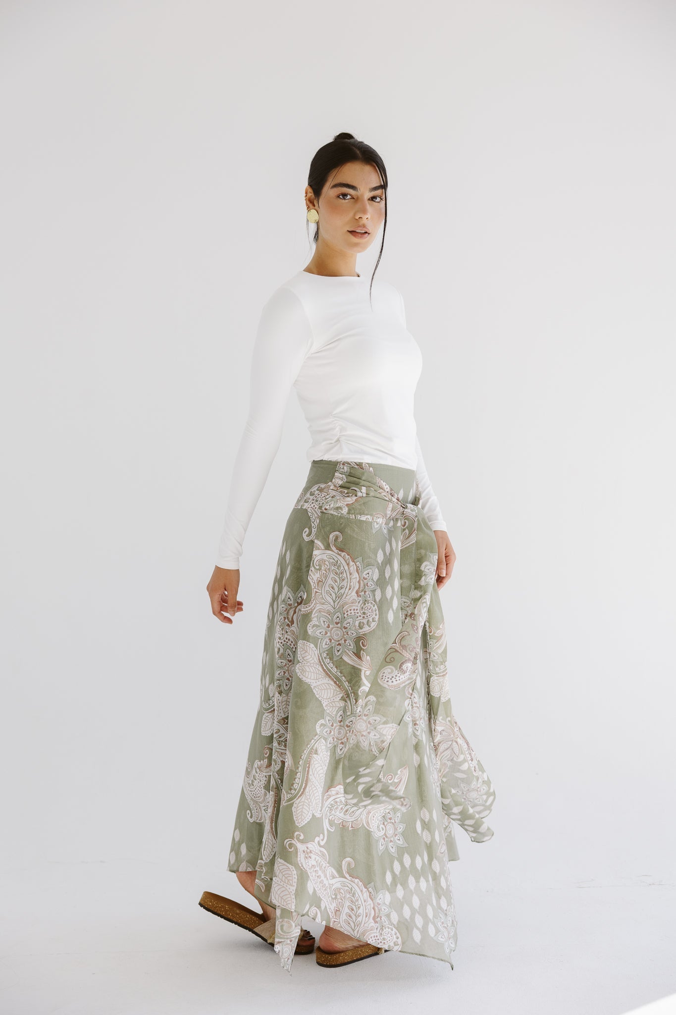 Boho Skirt Olive - AB ESSENTIALS