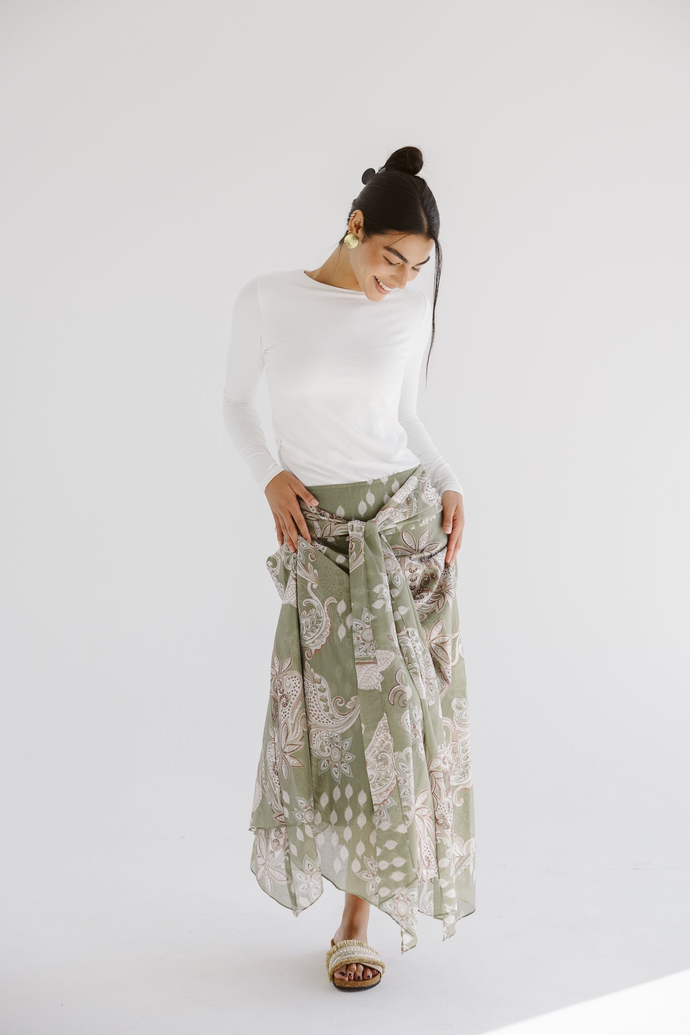 Boho Skirt Olive - AB ESSENTIALS