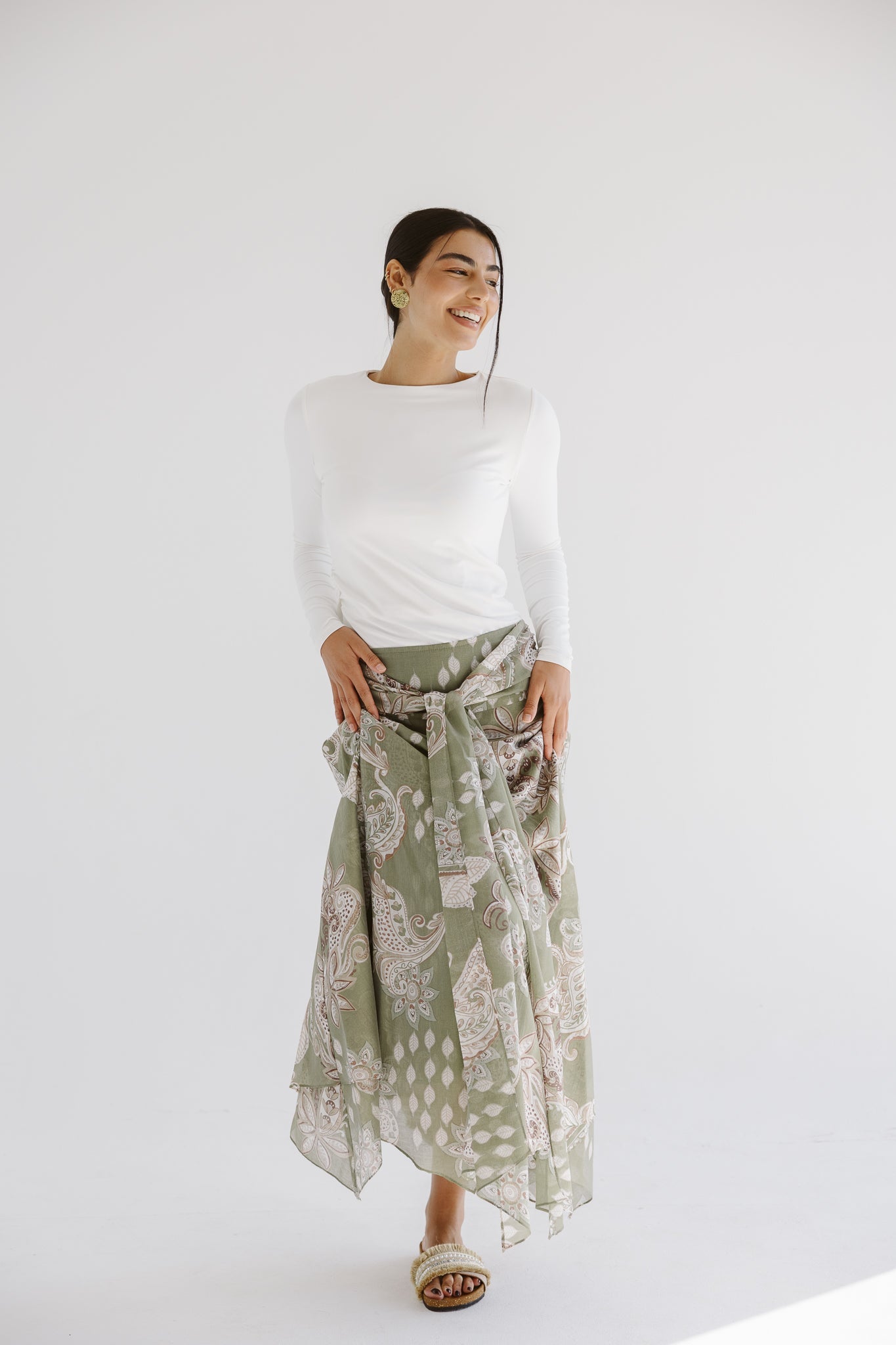 Boho Skirt Olive - AB ESSENTIALS