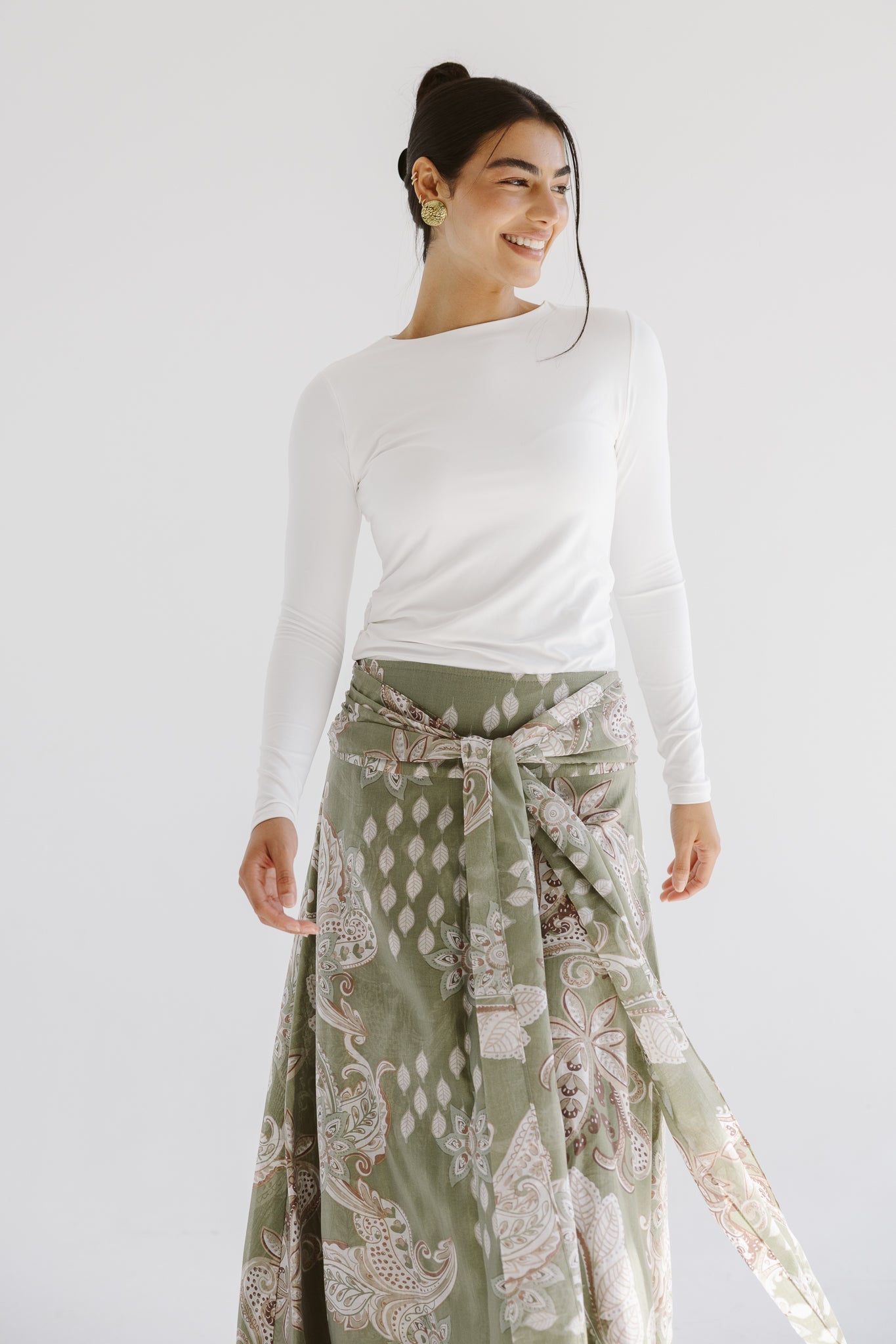 Boho Skirt Olive - AB ESSENTIALS