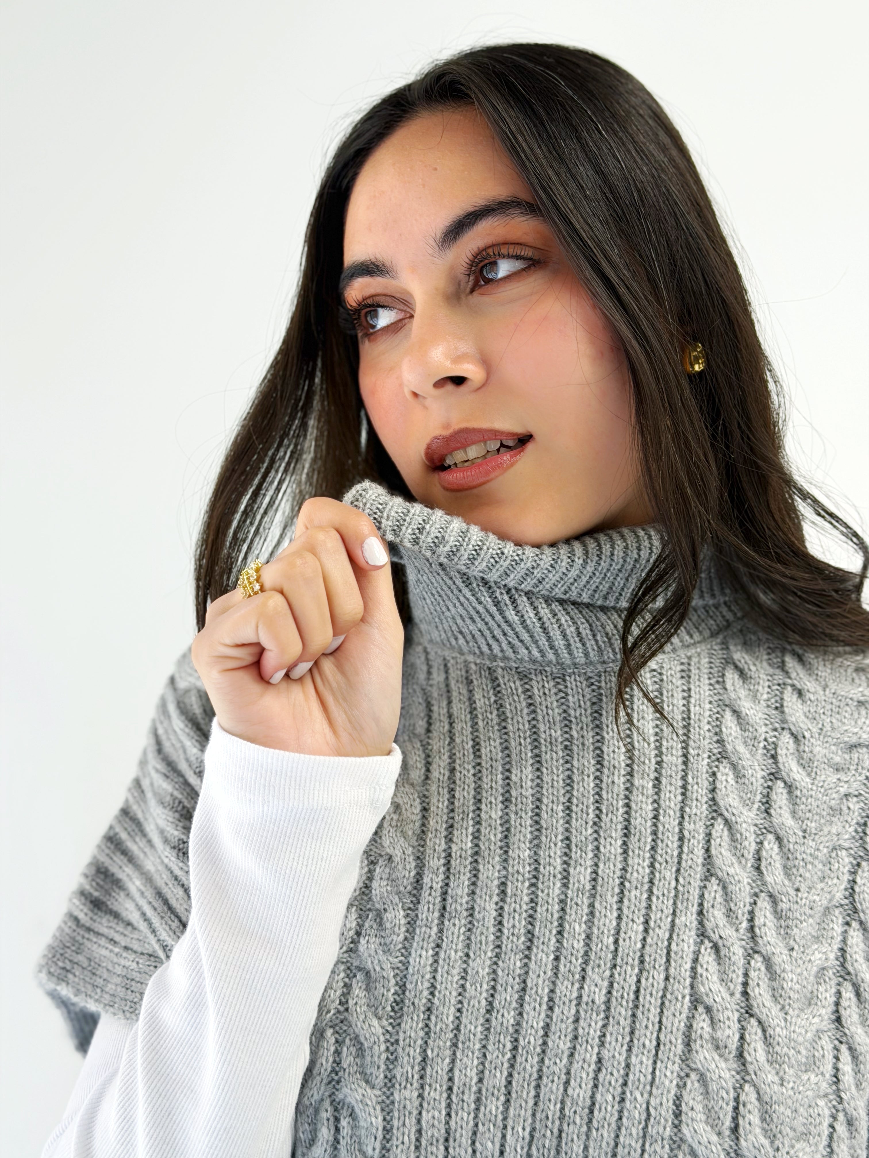 Fireside Knit Pullover Grey - AB ESSENTIALS