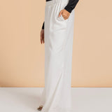 Flair Pants White - AB ESSENTIALS