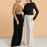 Flair Pants White - AB ESSENTIALS
