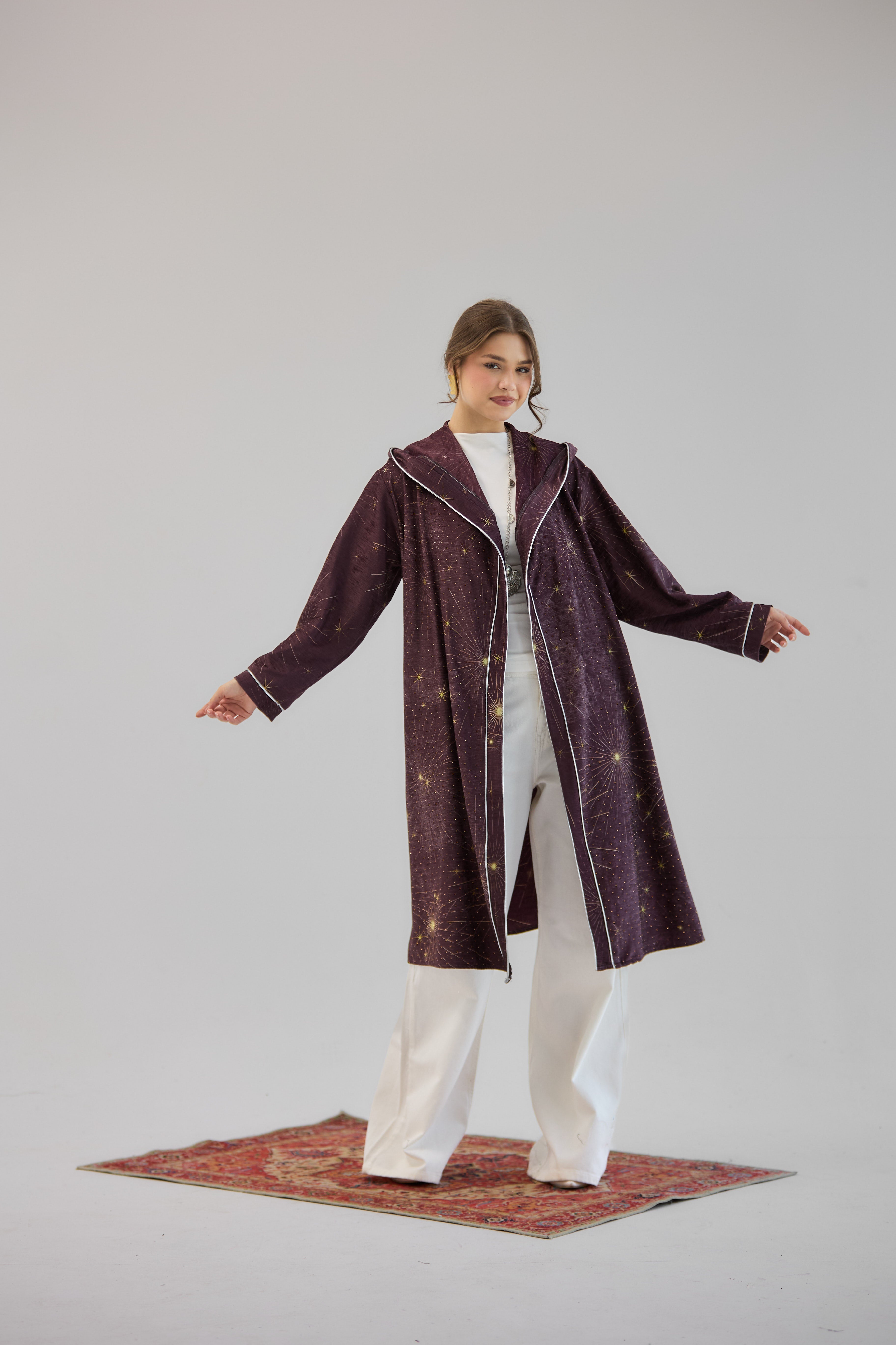 Glitter Cardigan Burgundy - AB ESSENTIALS