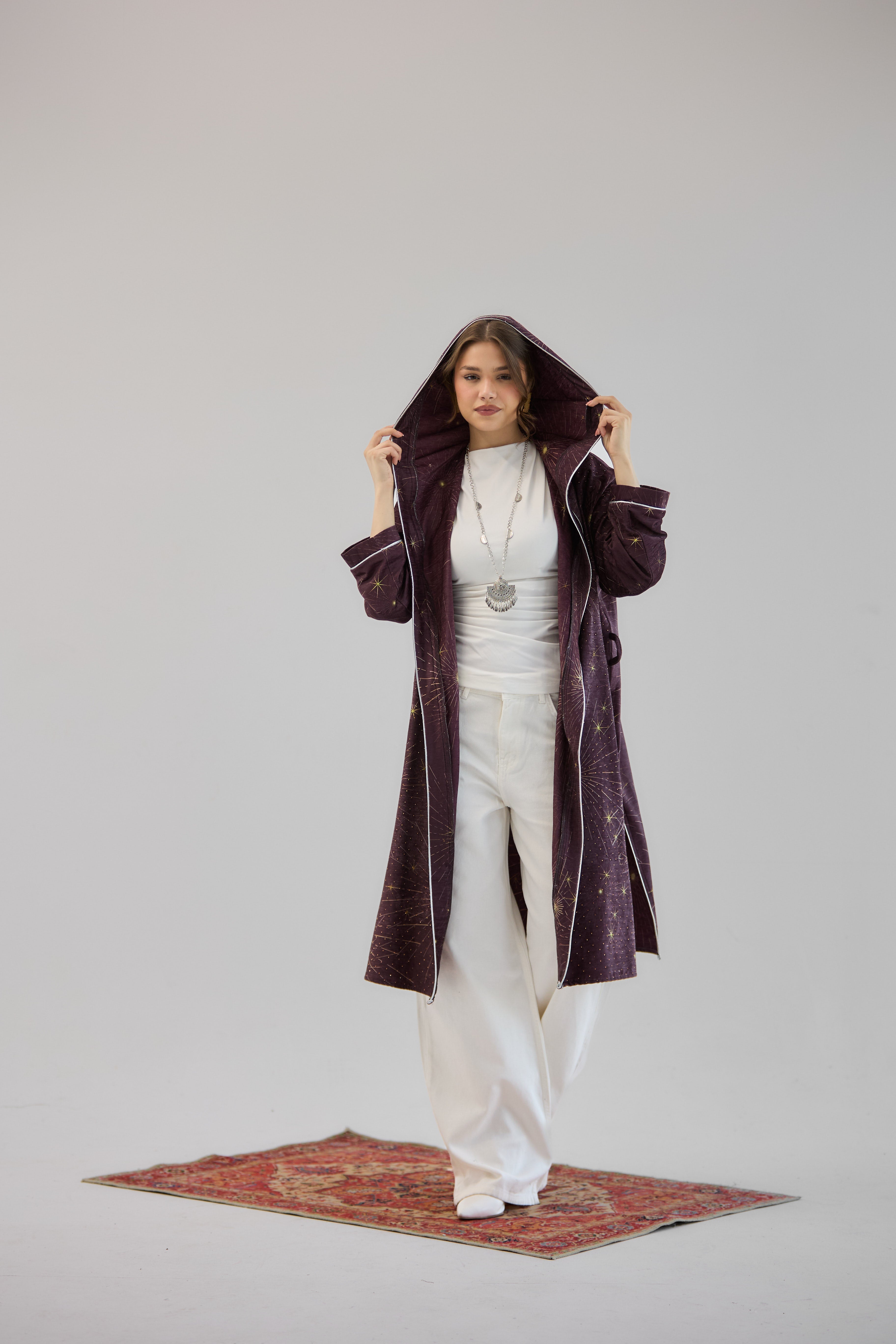 Glitter Cardigan Burgundy - AB ESSENTIALS