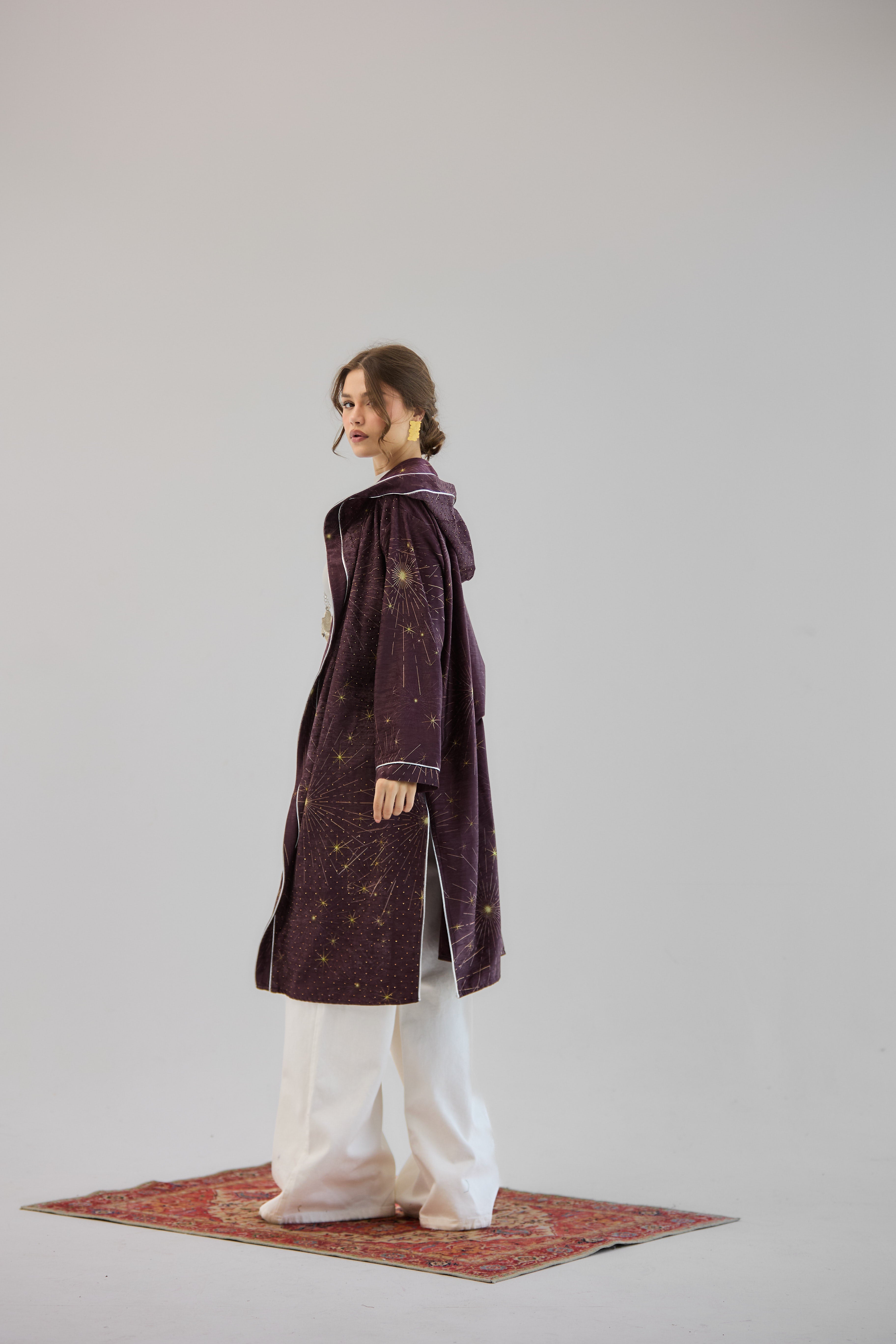 Glitter Cardigan Burgundy - AB ESSENTIALS