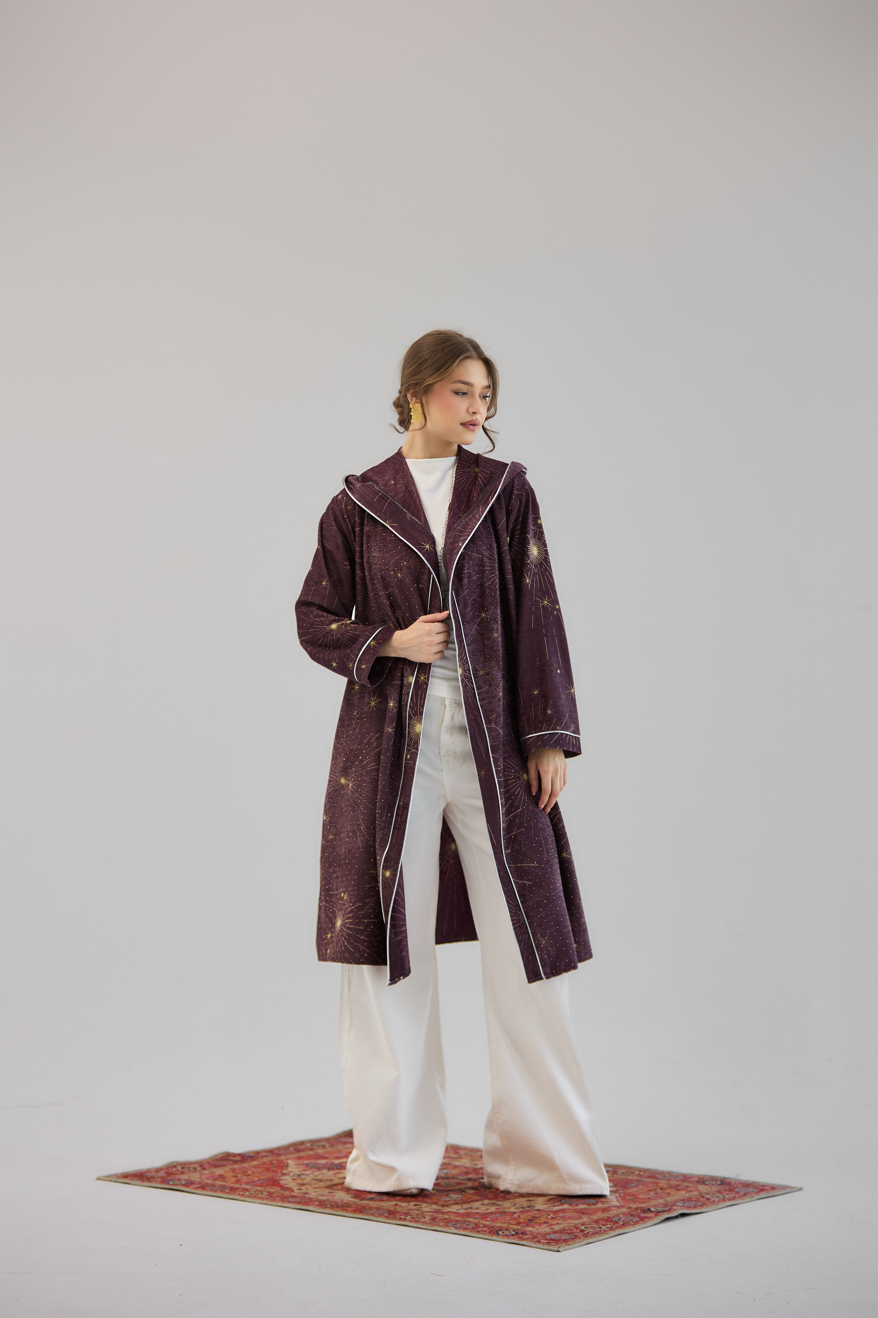 Glitter Cardigan Burgundy - AB ESSENTIALS