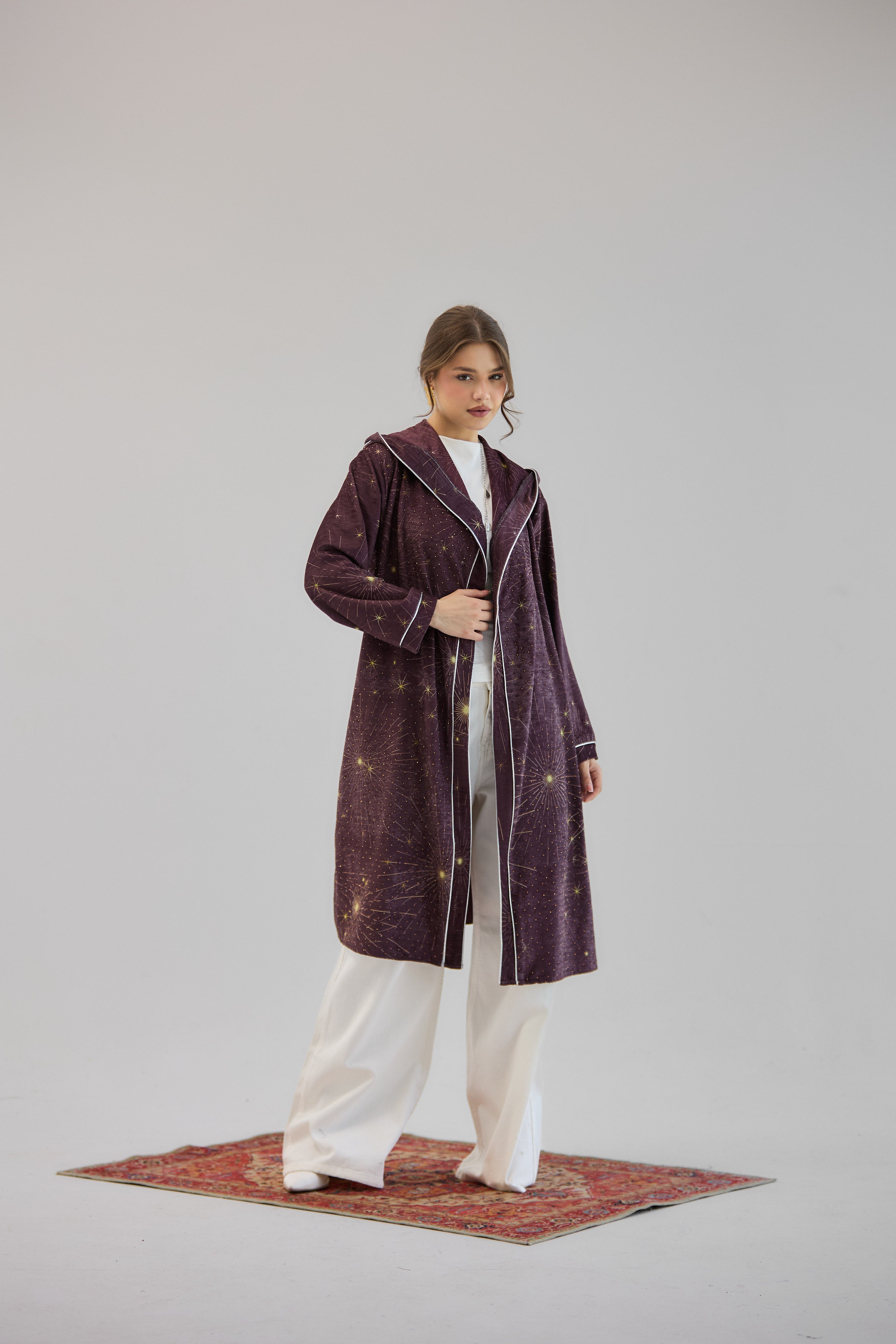 Glitter Cardigan Burgundy - AB ESSENTIALS