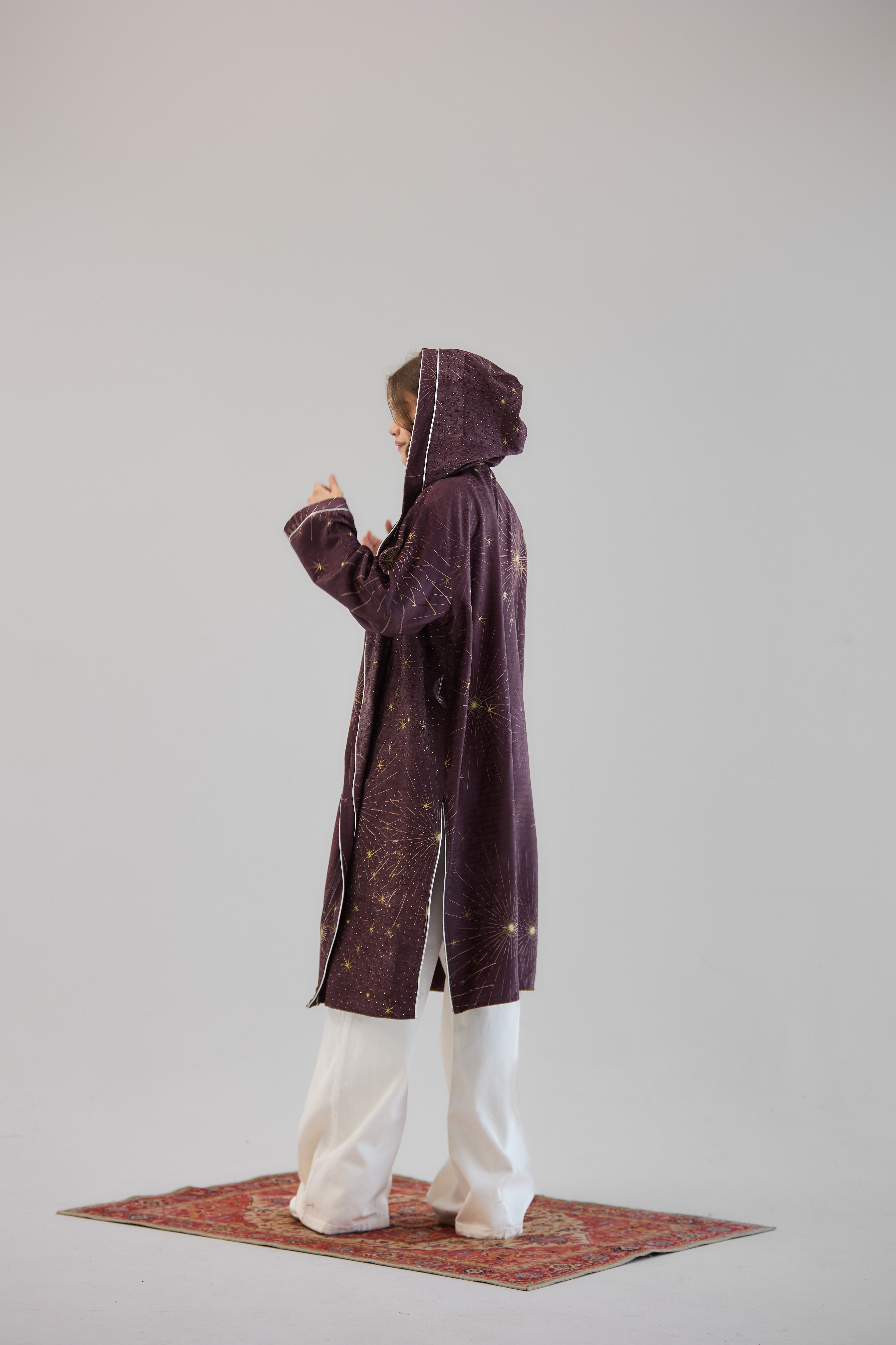 Glitter Cardigan Burgundy - AB ESSENTIALS
