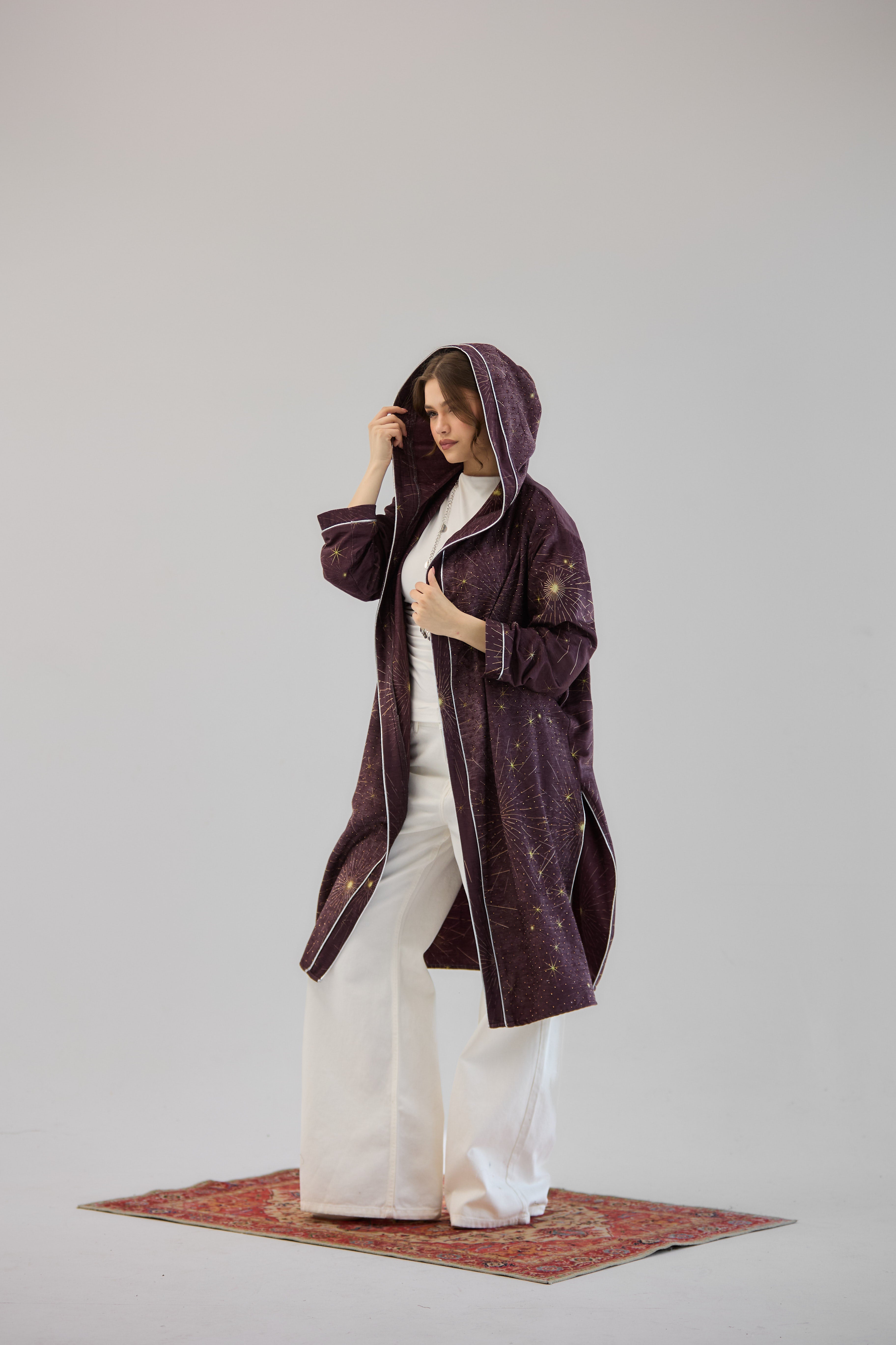 Glitter Cardigan Burgundy - AB ESSENTIALS