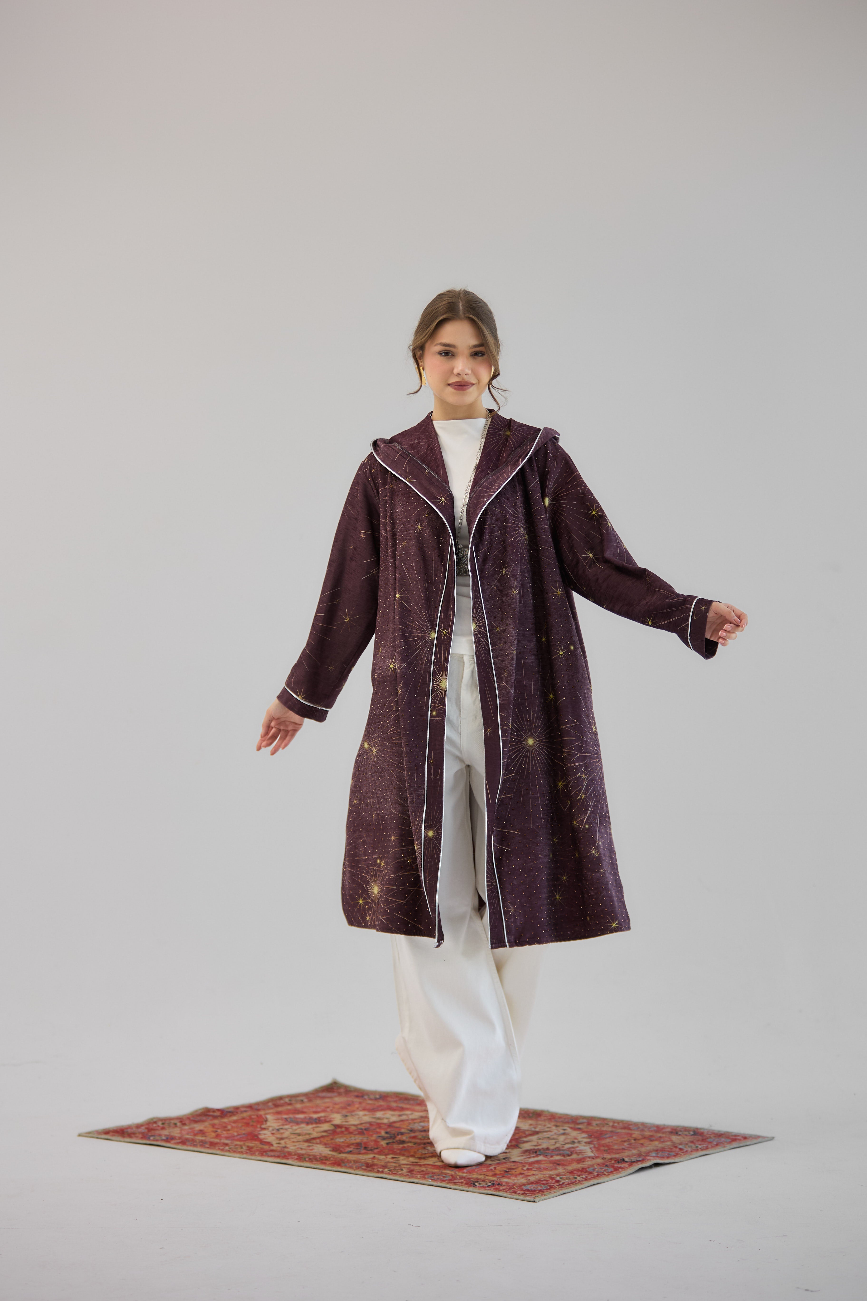 Glitter Cardigan Burgundy - AB ESSENTIALS