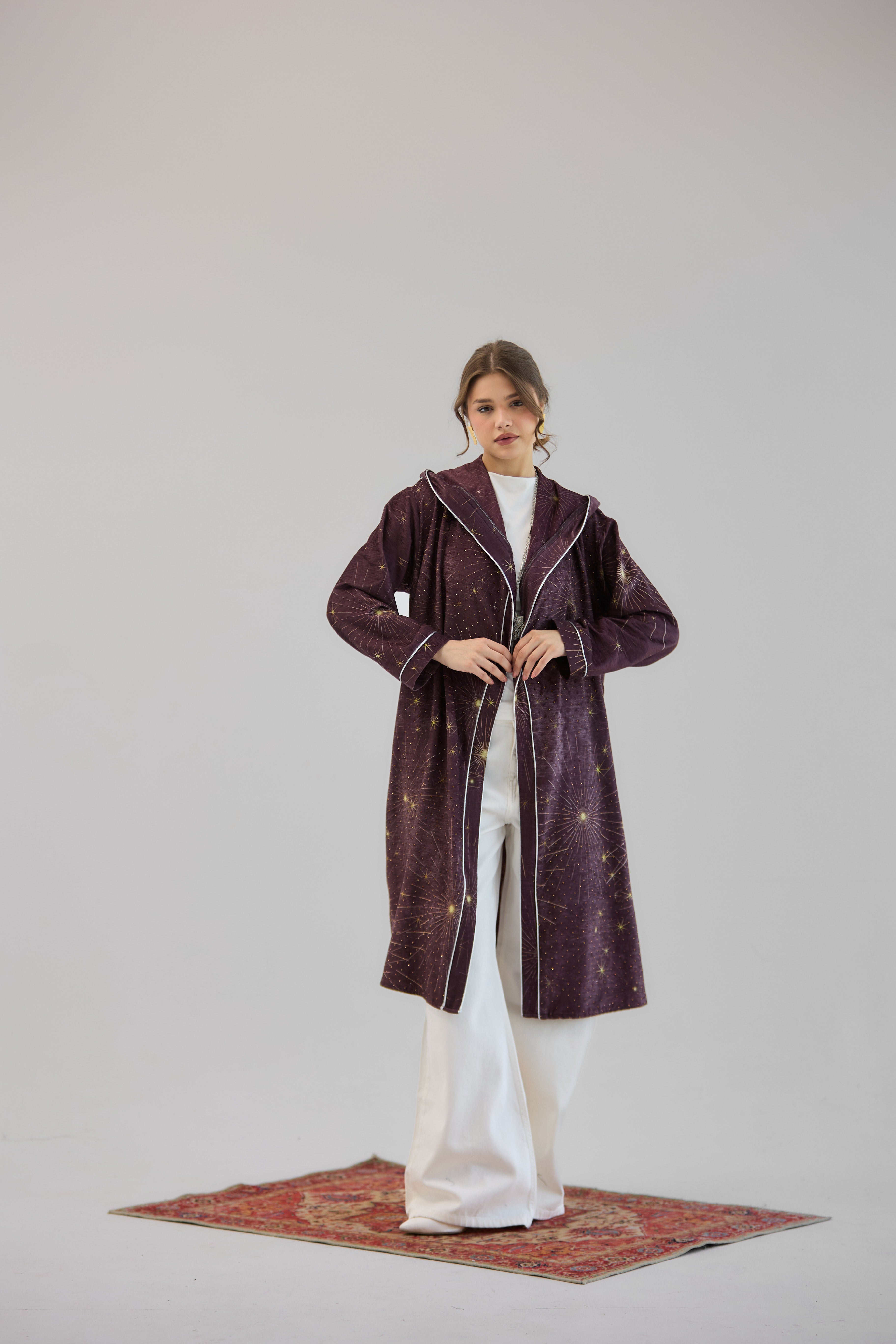 Glitter Cardigan Burgundy - AB ESSENTIALS