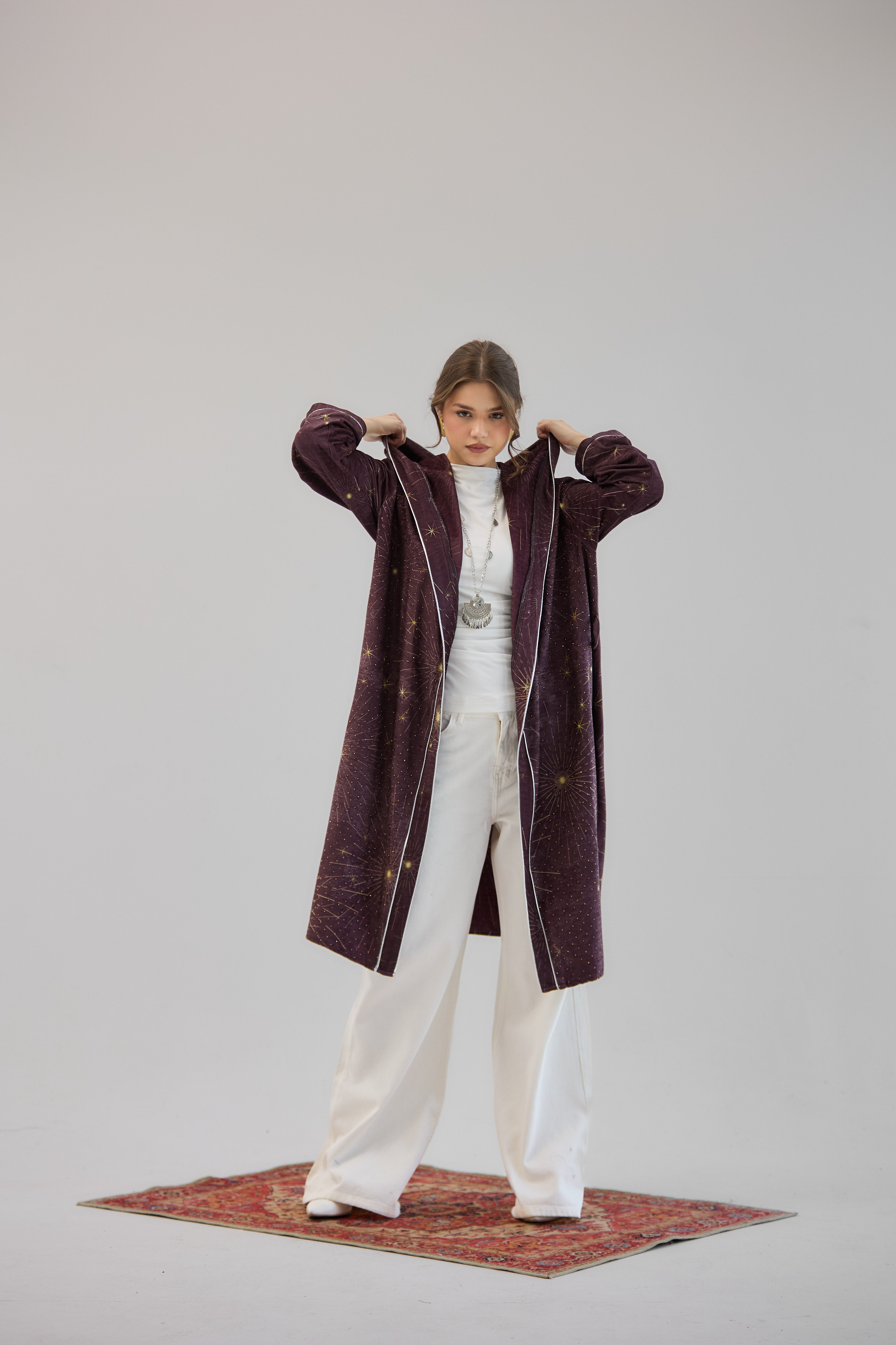 Glitter Cardigan Burgundy - AB ESSENTIALS