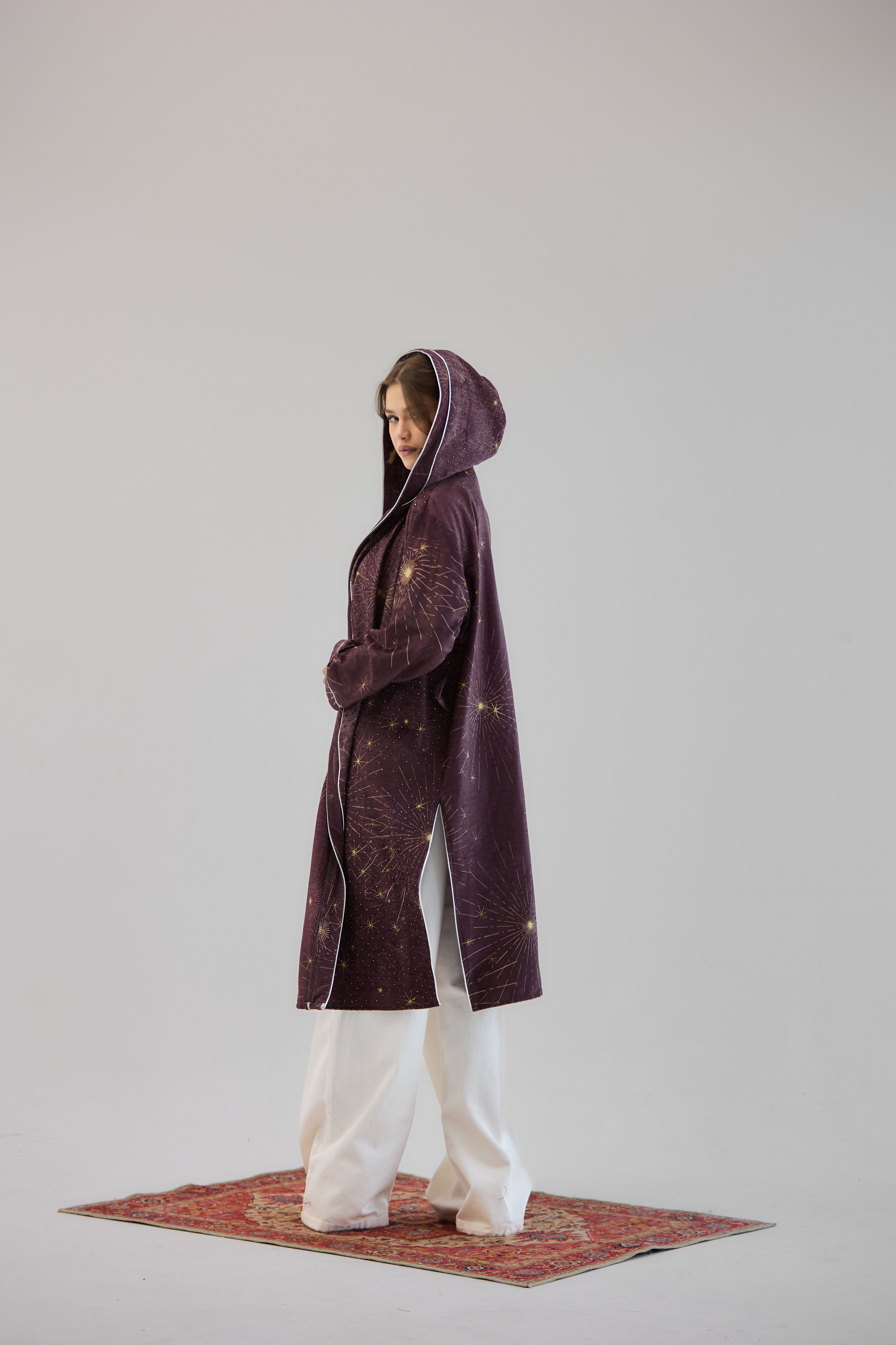 Glitter Cardigan Burgundy - AB ESSENTIALS
