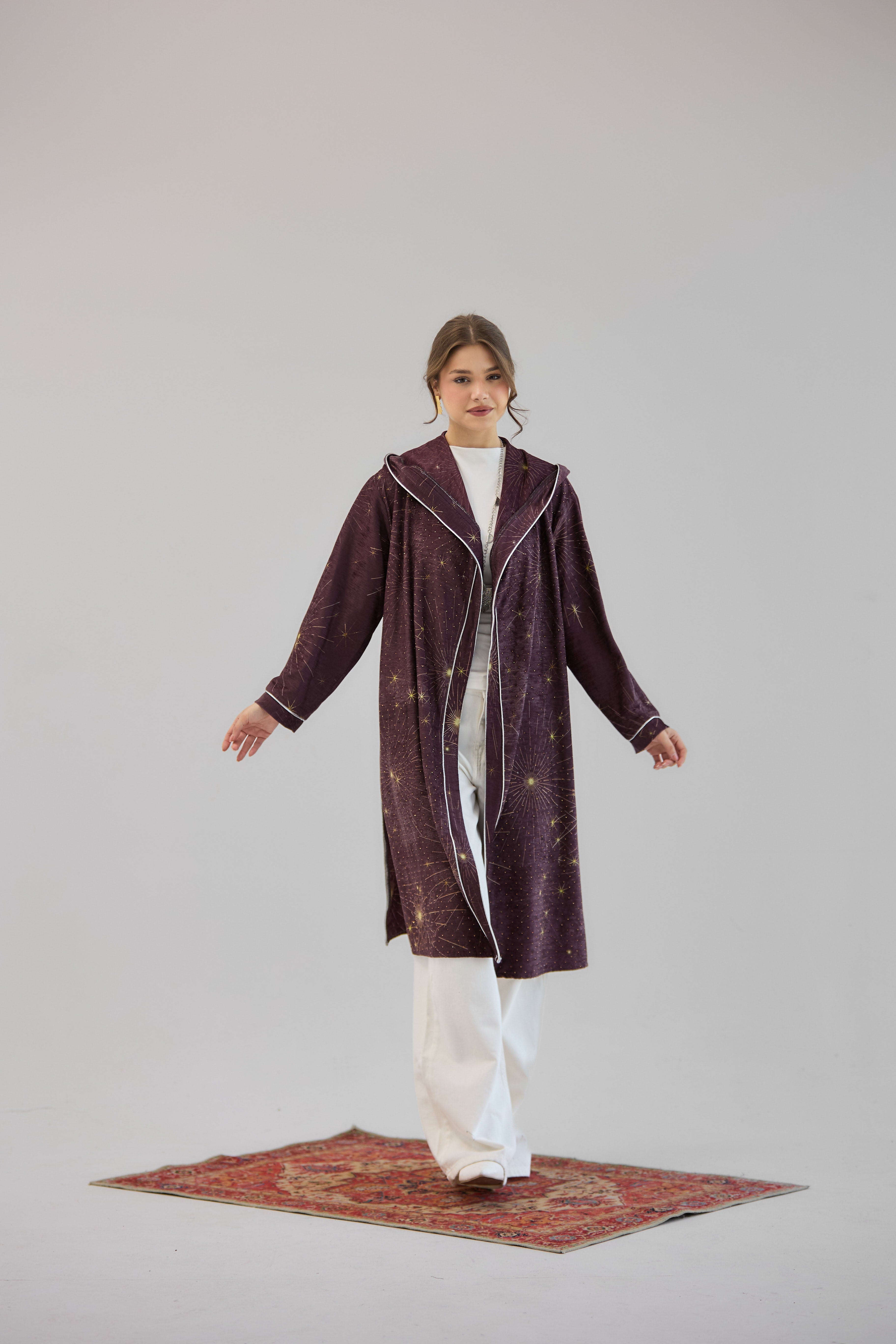 Glitter Cardigan Burgundy - AB ESSENTIALS
