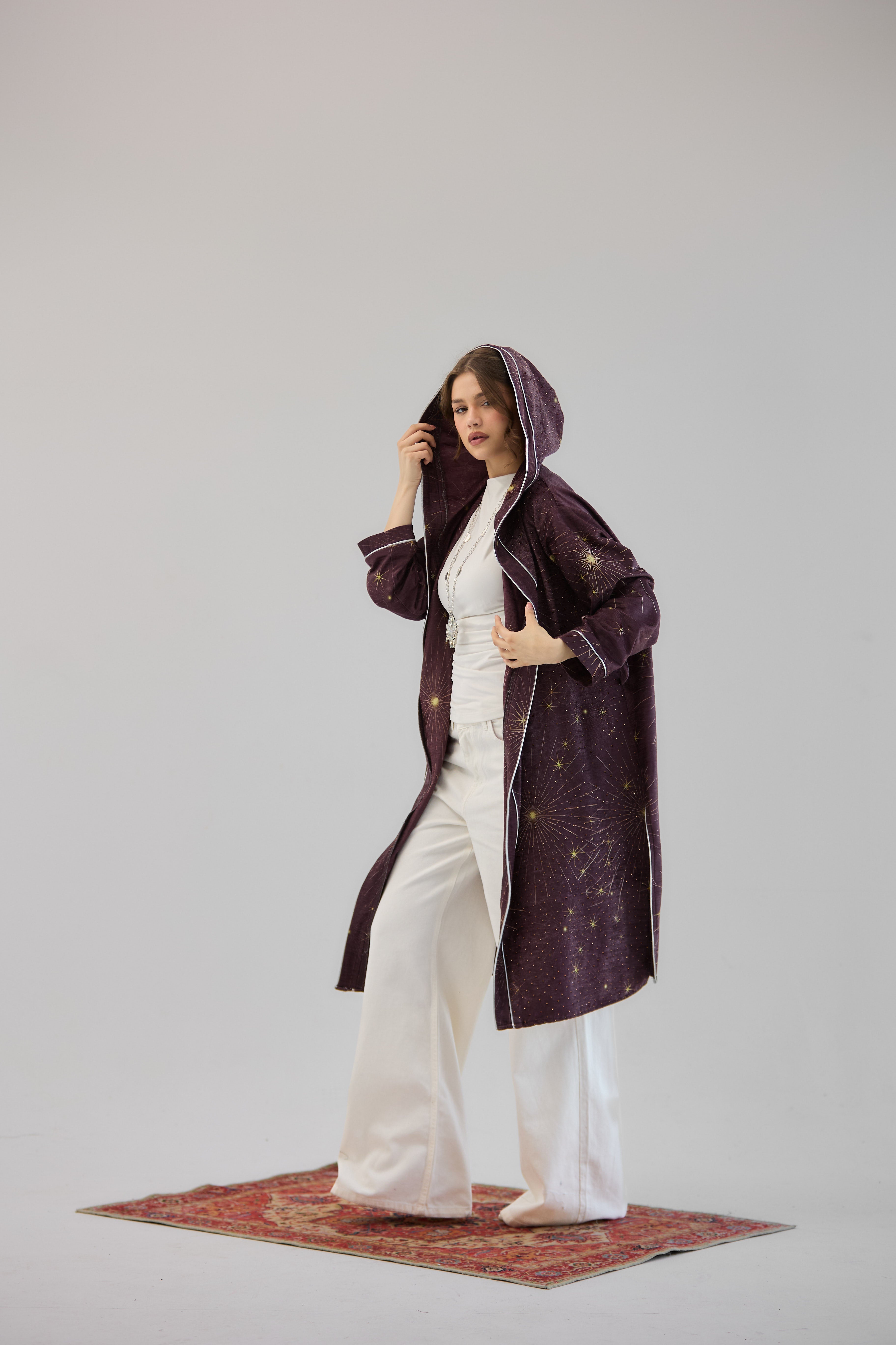 Glitter Cardigan Burgundy - AB ESSENTIALS