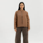 Leather Jacket Camel - AB ESSENTIALS
