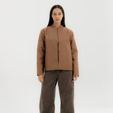 Leather Jacket Camel - AB ESSENTIALS