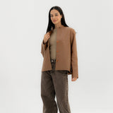 Leather Jacket Camel - AB ESSENTIALS