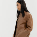 Leather Jacket Camel - AB ESSENTIALS